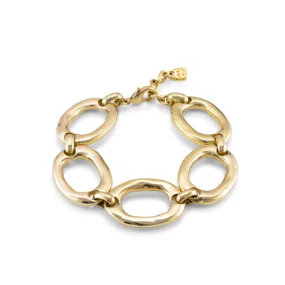 Unode50 Polished Medium Link Bracelet In Gold
