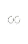 Unode50 Polished Round Earrings In Silver