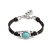 Unode50 Rectangular Bead Leather Bracelet In Multi