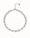 Unode50 Rectangular Links Chain Necklace In White