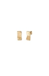 Unode50 Rectangular Plate Earrings In Gold