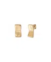 Unode50 Rectangular Plate Earrings In Gold