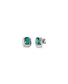 Unode50 Rectangular Shaped Crystals Earrings In Silver