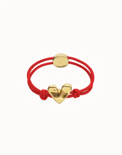 Unode50 Red Elastic Thread Bracelet With Heart