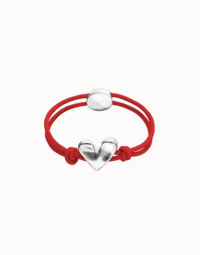 Unode50 Red Elastic Thread Bracelet With Heart