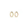 Unode50 Rhomboid Stud Earrings In Gold