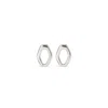 Unode50 Rhomboid Stud Earrings In Silver