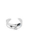 Unode50 Rigid Crystal Bangle In Metallic