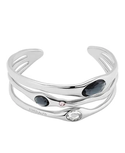 Unode50 Rigid Crystal Bangle In Gold