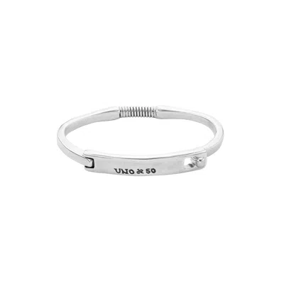 Unode50 Rigid Sterling Silver Beret Clasp Rigid Bracelet