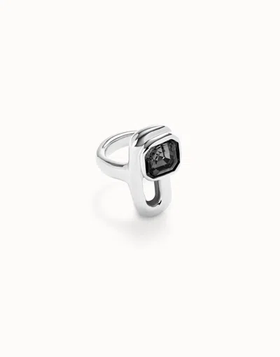 Unode50 Ring With Black Crystal