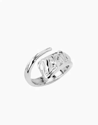 Unode50 Ring With Curved Design In Silver