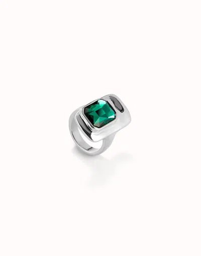 Unode50 Ring With Green Crystal
