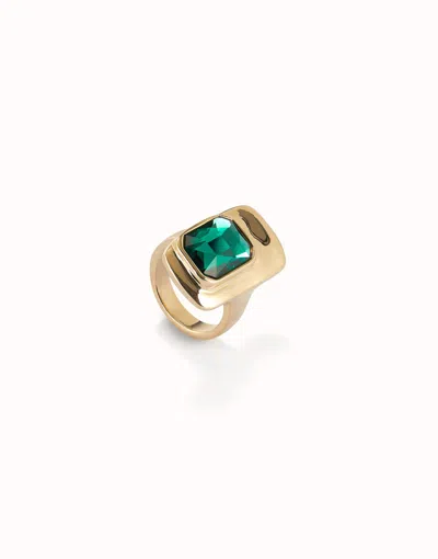 Unode50 Ring With Green Crystal