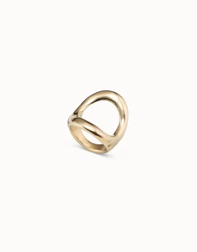 Unode50 Ring With Large Central Oval In Gold