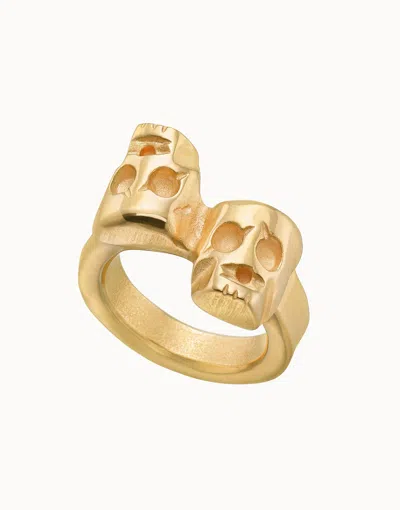 Unode50 Ring With Organic Shapes For Women In Gold