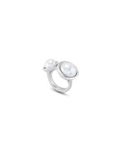 Unode50 Ring With Pearls In White