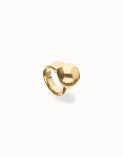 Unode50 Ring With Sphere Shape In Gold