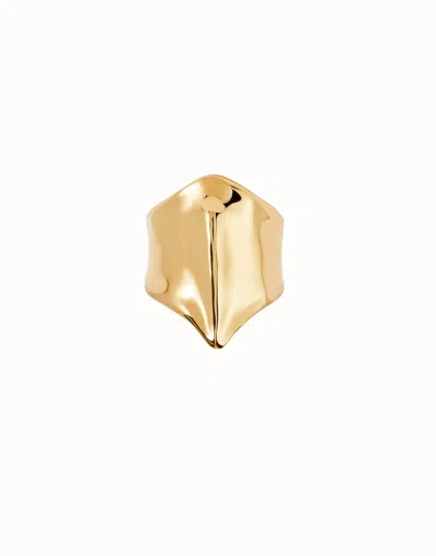 Unode50 Ring With The Shape Of A Manta Ray In Gold