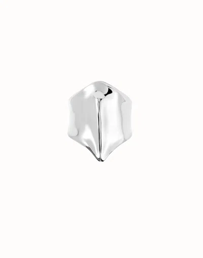 Unode50 Ring With The Shape Of A Manta Ray In Silver