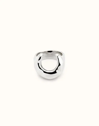 Unode50 Ring With The Shape Of A Moon In Silver
