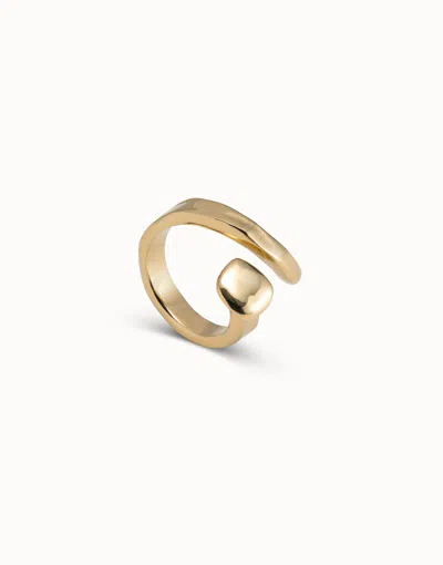 Unode50 Ring With Three Organic Shapes In Gold
