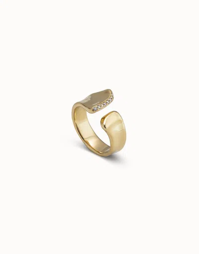 Unode50 Ring With Topaz In White