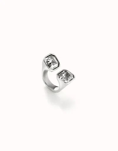 Unode50 Ring With White Crystal