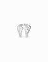 Unode50 Ring With Wing Design In Silver