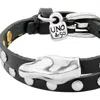Unode50 Riveted Leather Buckle Bracelet In Black