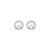 Unode50 Round Glow Link Earrings In Metallic