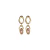 Unode50 Salmon Cascade Drop Earrings In Gold