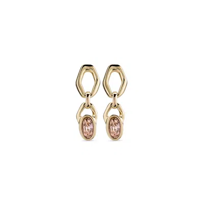 Unode50 Salmon Cascade Drop Earrings In Gold