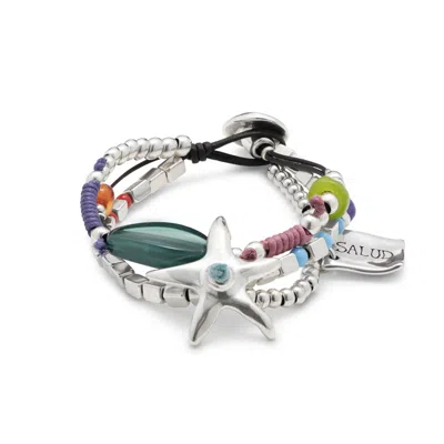 UNODE50 SALUD CHARM BEADED BRACELET