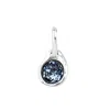 Unode50 Saphire Crystal With Metal Alloy Circular Charms In Silver
