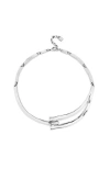 Unode50 Sculpted Choker Necklace In Metallic