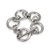 Unode50 Sculptural Link Silver Bracelet In Silver