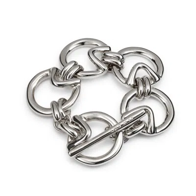 Unode50 Sculptural Link Silver Bracelet