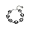 Unode50 Seven Gray Crystal Silver Bracelet In Multi