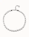 Unode50 Short Bead Shape Link Necklace In Metallic