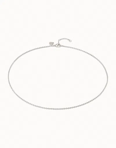Unode50 Short Chain Charm Necklace In Silver