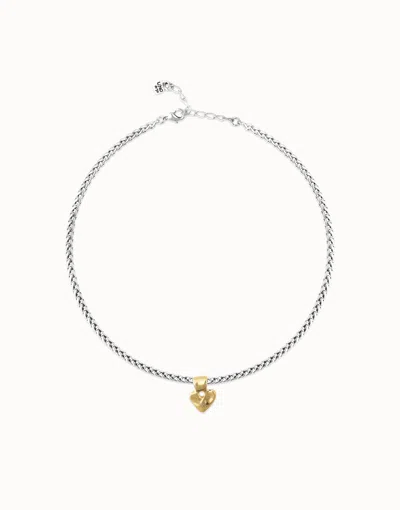 Unode50 Short Chain Necklace With Small Heart Detail In Gold