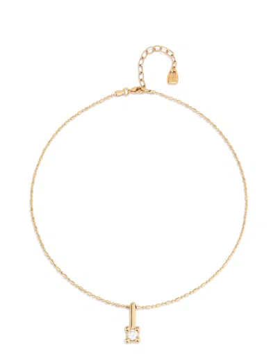 Unode50 Short Chain Necklace With White Cubic Zirconia