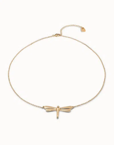 Unode50 Short  Chain Pendant Necklace  With Nail In Gold
