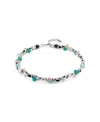 Unode50 Short Double Leather Strap Necklace With Sterling Silver-plated Links