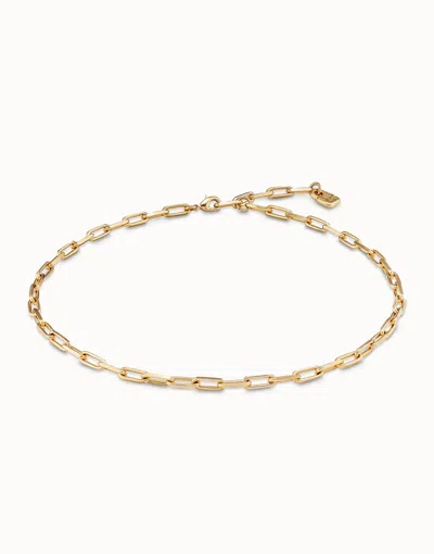 Unode50 Short Link Chain Charm Necklace In Gold