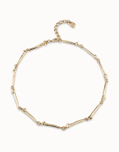 Unode50 Short Necklace With Nail-shaped Pieces In Gold