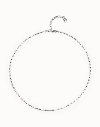 Unode50 Short Oval Link Chain Necklace In Silver