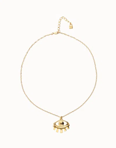 Unode50 Short Pendant Chain Necklace With Small Eye In Gold