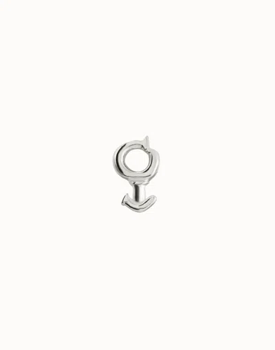 Unode50 Showmen Piercing Earring In Silver